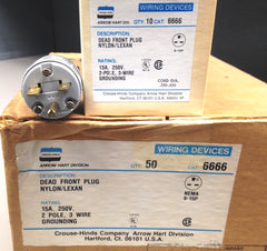 Cooper NEMA 6-15P Male Plug (Box of 50)