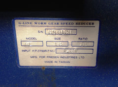 G-Line Size 18 10:1 Worm Gear Speed Reducer