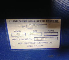 G-Line Size 26 20:1 Worm Gear Speed Reducer