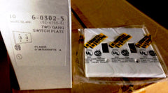White 2-Gang Toggle Wallplate, New (Box of 100)