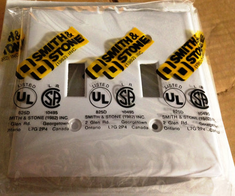 White 2-Gang Toggle Wallplate, New (Box of 100)