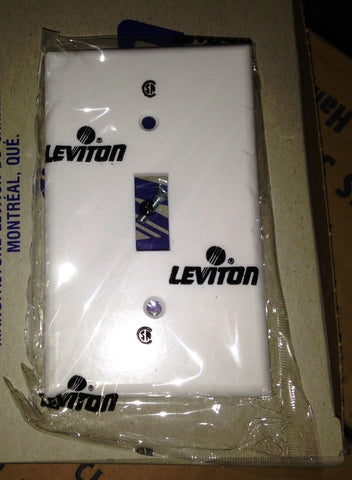 White Toggle Wallplate Leviton 88001 (box of 250)